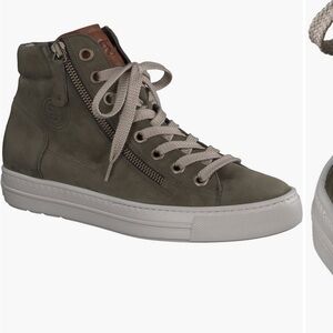 Paul Green Olive High-Top Sneakers